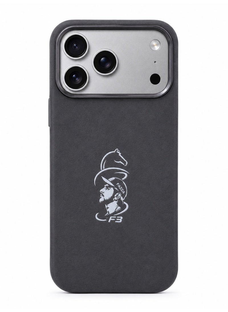 iPhone 17 Pro Max Premium Leather Texture Case –Grey - Image 2