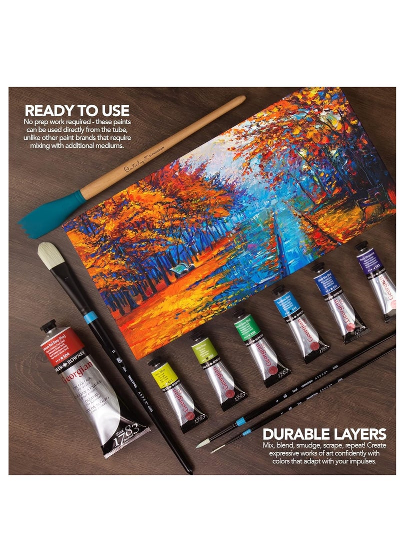 Daler Rowney Georgian Oil Colour Tube 38ml Content Cadmium Red Deep Hue  - Image 4