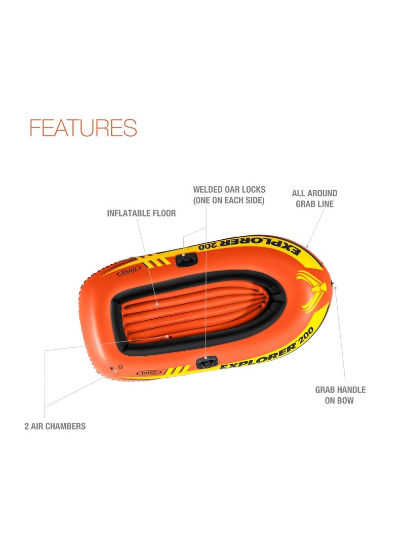 Intex Explorer Inflatable Boat Series size 185L x 94W centimeters 2 Person - Image 3