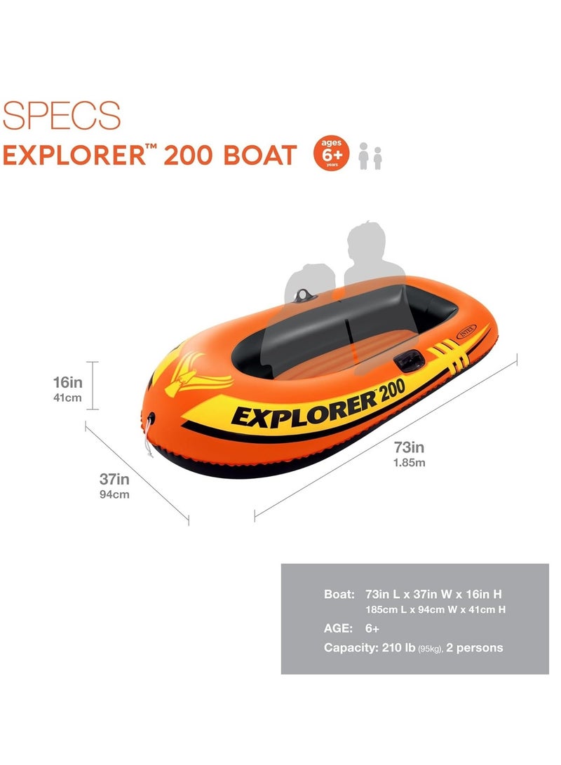 Intex Explorer Inflatable Boat Series size 185L x 94W centimeters 2 Person - Image 5