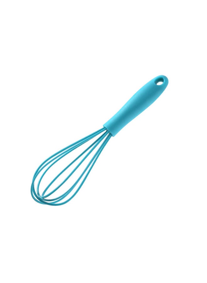 6 Inch Silicone Egg Beater Egg Cream Beater Mini Kids Kitchen Baking Tools-Color:Blue - Image 1