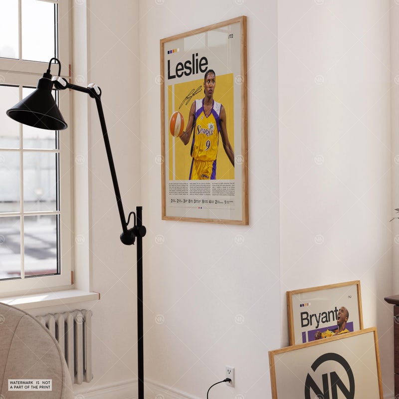 TNESSENTIAL Lisa Leslie Poster, Los Angeles Sparks, WNBA Poster, Sports Poster, Mid Century Modern, WNBA Fans, Basketball Gift, Sports Bedroom Posters - Image 3