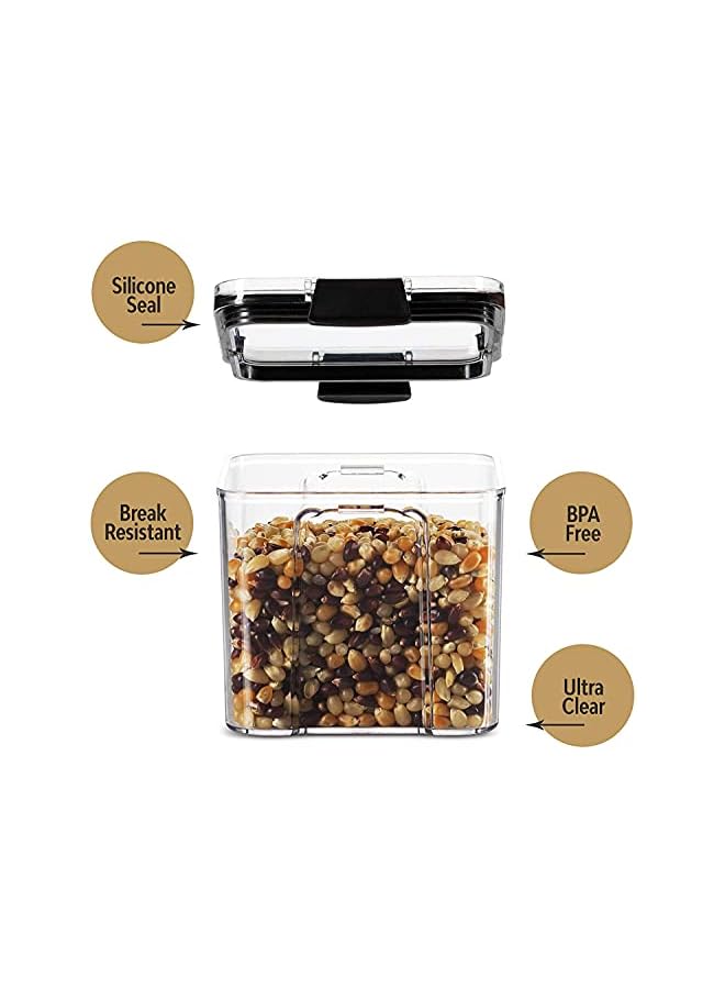 U-HOOME مجموعة حاويات تخزين الطعام المحكمة الإغلاق مع أغطية قابلة للقفل، 12 قطعة من حاويات تنظيم المطبخ والمخزن، وصناديق قابلة للتكديس خالية من مادة بيسفينول أ للأطعمة الجافة والدقيق والسكر (عبوة من 12 قطعة) - Image 3