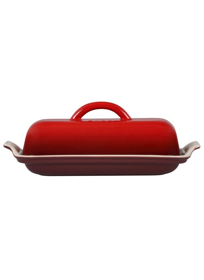 Le Creuset Le Creuset Stoneware Heritage Butter Dish, Cerise  - Image 3
