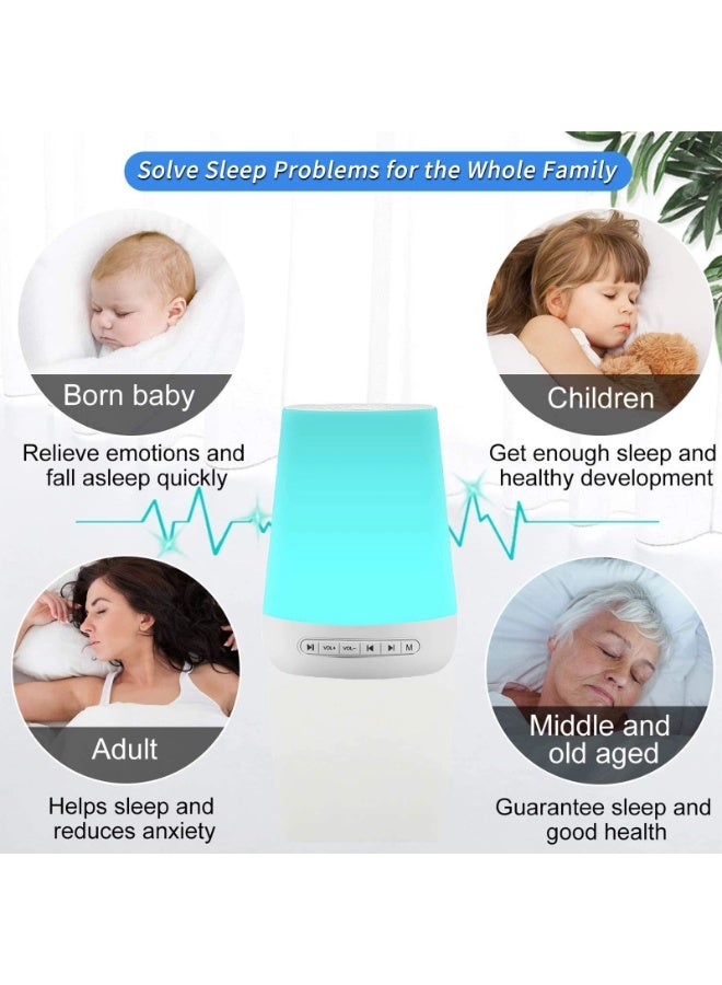 جهاز صوت للأطفال، جهاز ضوضاء بيضاء لنوم الطفل مع ضوء ليلي، مدرب نوم للأطفال الصغار 34 صوتًا مهدئًا للنوم، مؤقت، جهاز تحكم عن بعد بالتطبيق، ساعة منبه شخصية لروتين النوم (أزرق) - Image 5