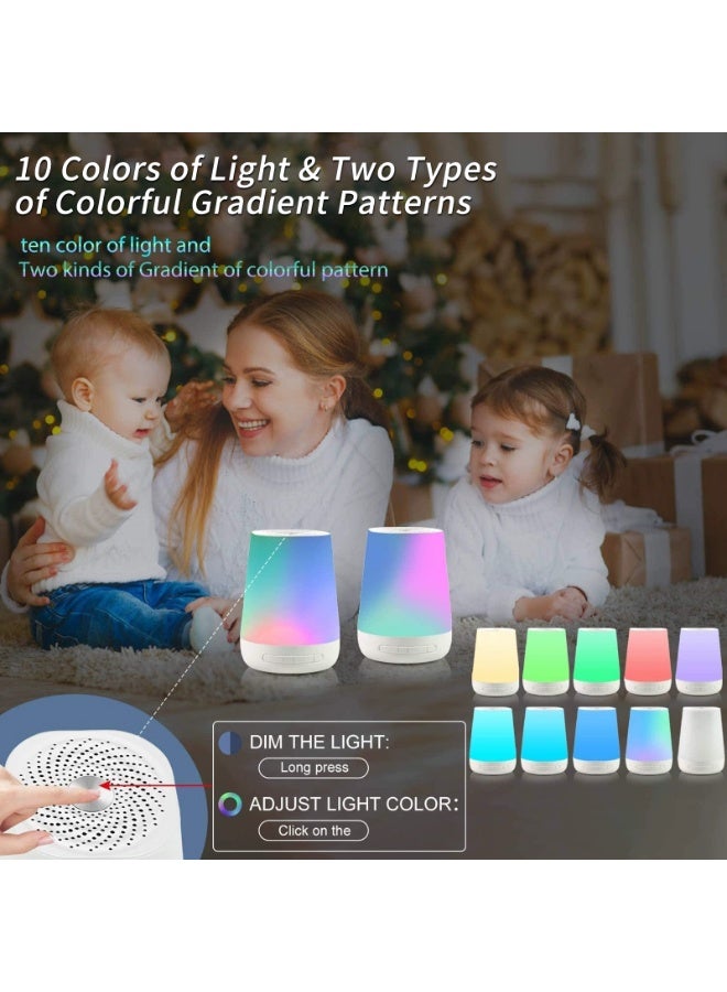 جهاز صوت للأطفال، جهاز ضوضاء بيضاء لنوم الطفل مع ضوء ليلي، مدرب نوم للأطفال الصغار 34 صوتًا مهدئًا للنوم، مؤقت، جهاز تحكم عن بعد بالتطبيق، ساعة منبه شخصية لروتين النوم (أزرق) - Image 3