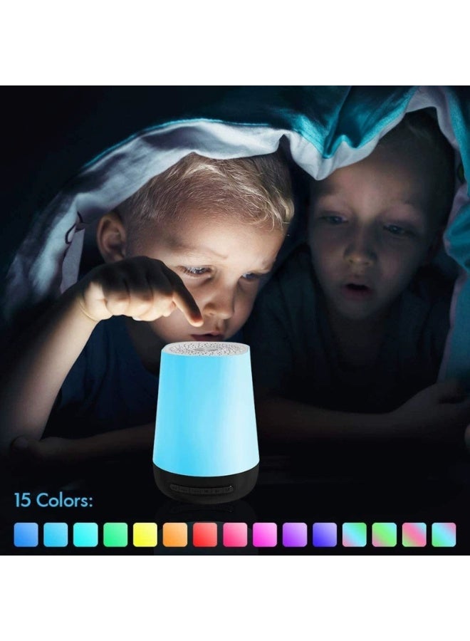 جهاز صوت للأطفال، جهاز ضوضاء بيضاء لنوم الطفل مع ضوء ليلي، مدرب نوم للأطفال الصغار 34 صوتًا مهدئًا للنوم، مؤقت، جهاز تحكم عن بعد بالتطبيق، ساعة منبه شخصية لروتين النوم (أزرق) - Image 2