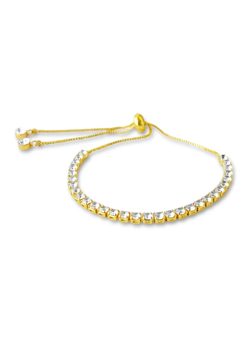 Hzmer Jewellery Divine Nostalgia Tennis Bracelet - Gold Finish