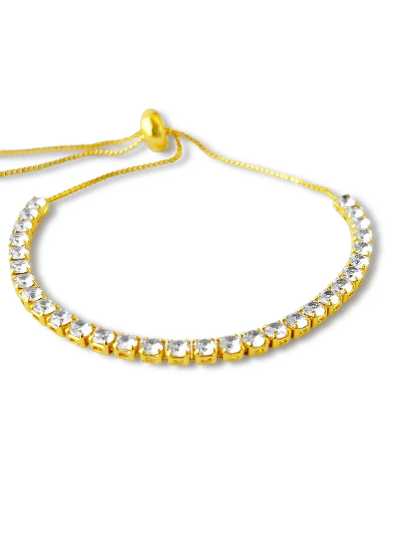 Hzmer Jewellery Divine Nostalgia Tennis Bracelet - Gold Finish
