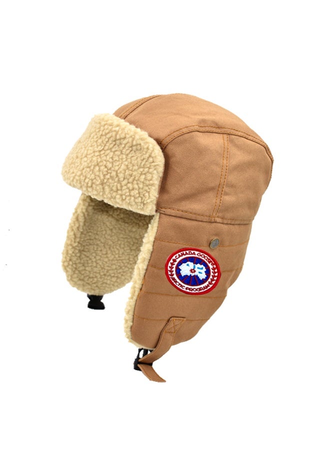 Canada Goose Tan Trapper Hat with Shearling Lining
