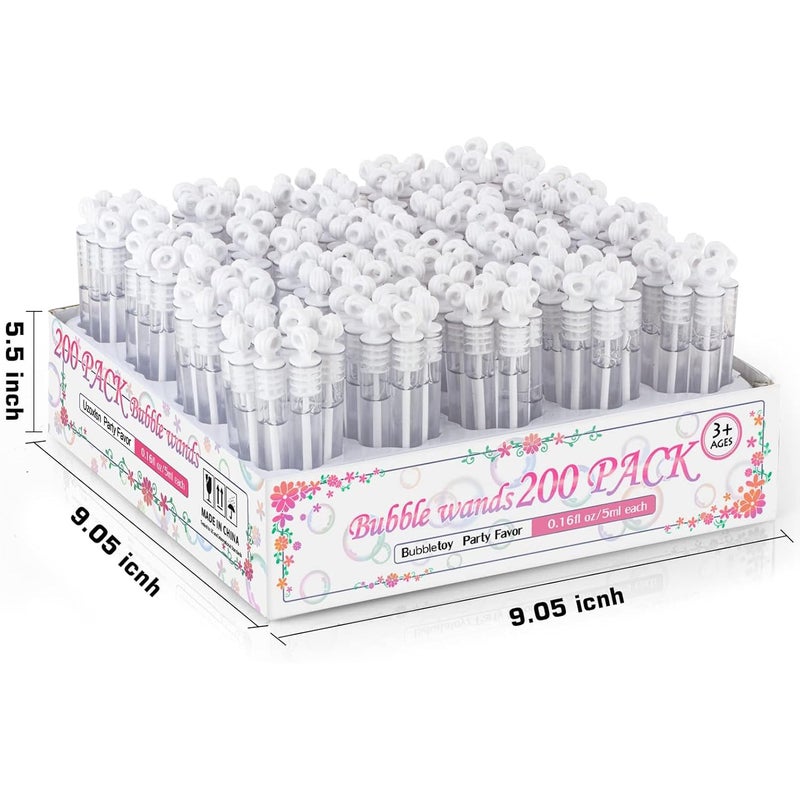 Uzoxlsn 200 Pack Mini Bubble Wands, White Bubble Stick Toy Bulk for Wedding Supplies, Anniversaries, Valentine's Day Gift, Celebrations, Wedding Send Off, Party Favor for Couple, Guests, Kid, Boy and Girl - Image 5