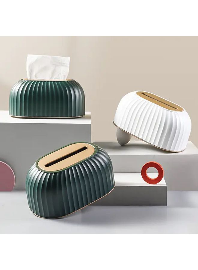 White Tissue Box Holder Spring Base Creative Minimalist Living Room Decor - Image 1