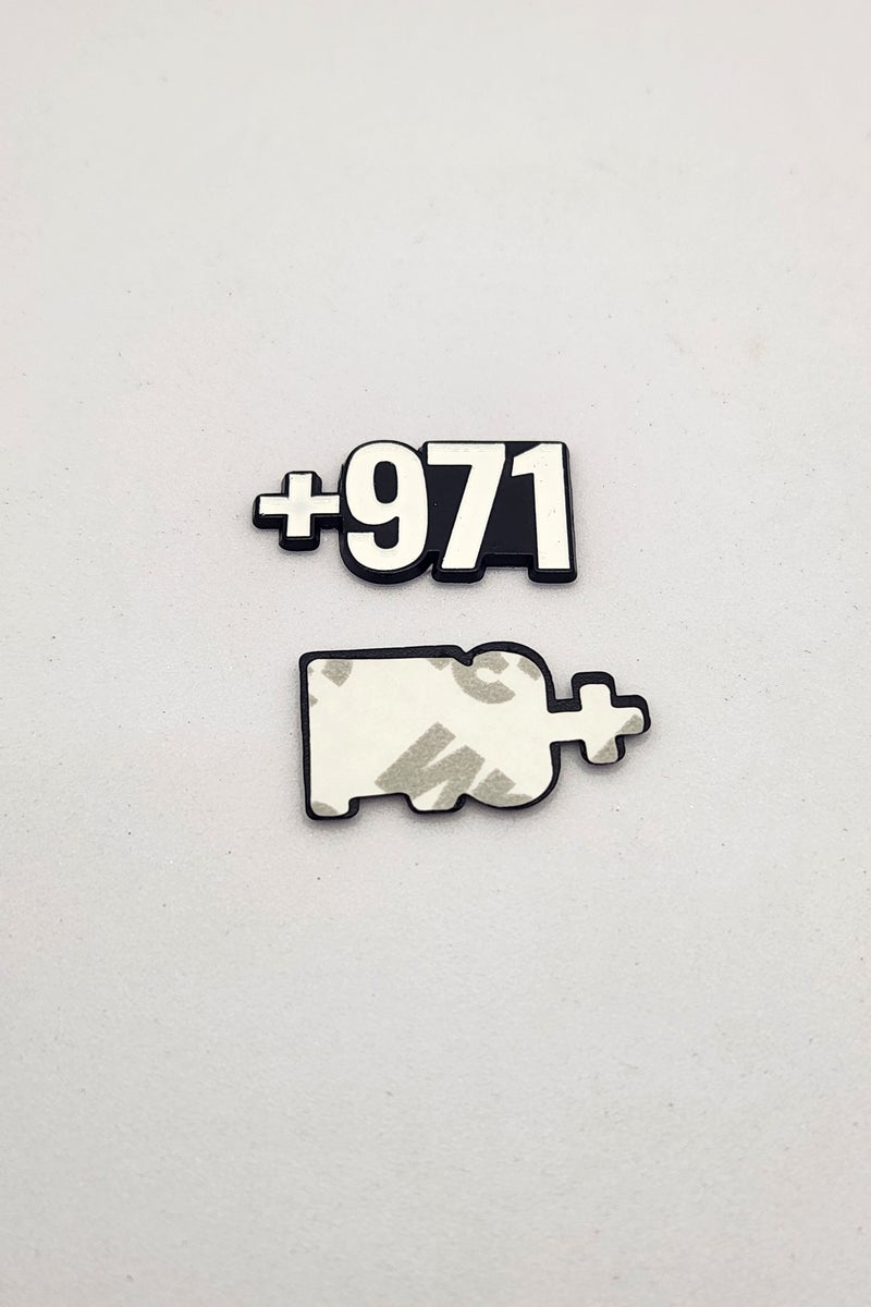 Acnor UAE +971 Number Sticker | Premium Quality 3D Car or Laptop Sticker - Image 2