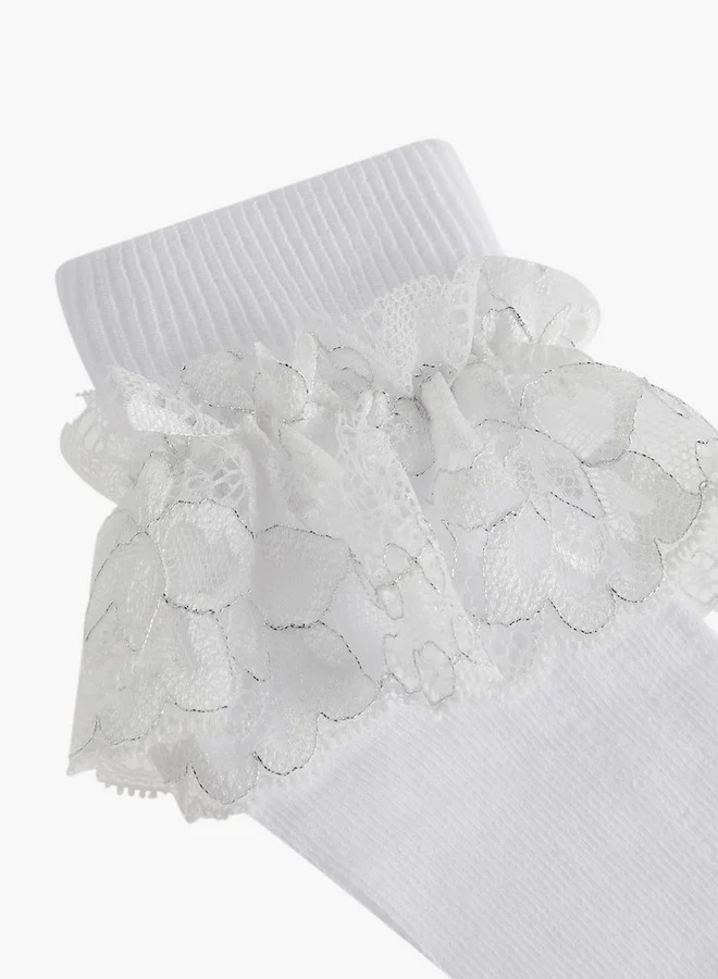 Little Missy Non-Terry Ankle Length Socks - Set of 3