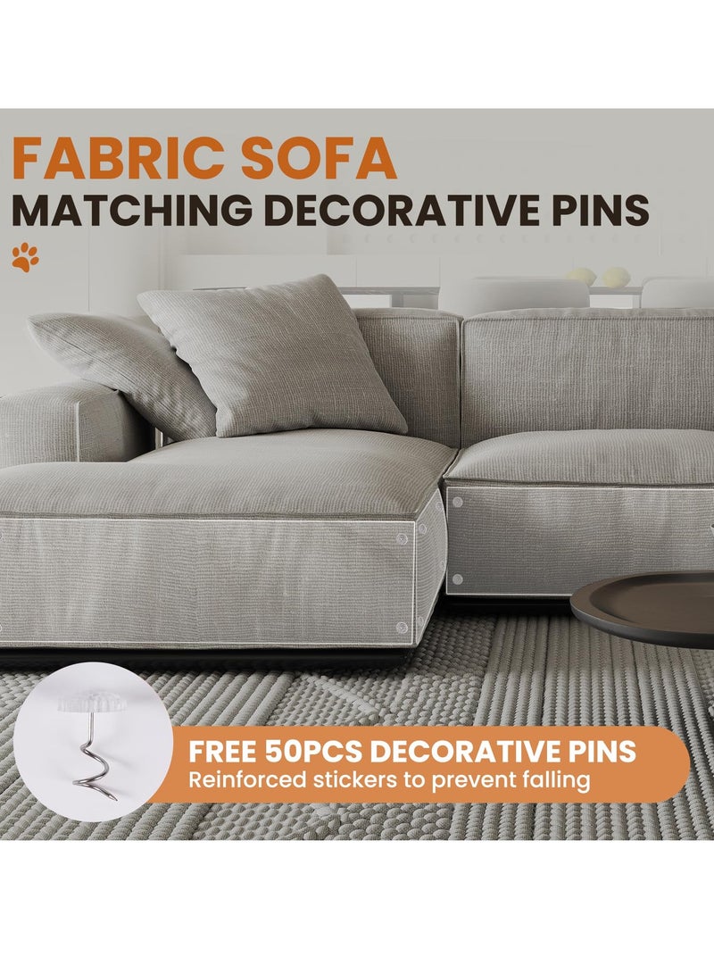 SYOSI 2Pcs Thicken Anti Cat Scratch Furniture Protector Scratch Deterrent Tape for Furniture Single Sided Sticky Couch cat Scratch Protector Couch Corner Protectors for Cats Cat Repellent Tape 118"x8" - Image 2