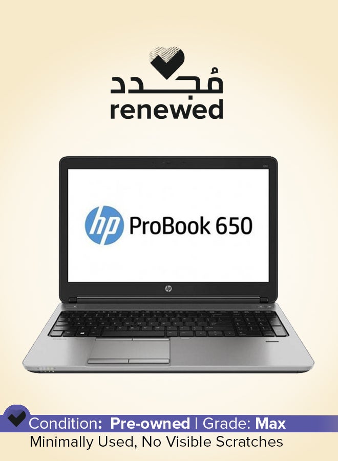 HP مجدد - لابتوب برو بوك 650 G2 مع شاشة HD بحجم 15.6 بوصة، معالج إنتل كور i5/الجيل السادس/ذاكرة RAM سعة 8 جيجابايت/قرص SSD سعة 256 جيجابايت/ويندوز 10 برو - Image 1