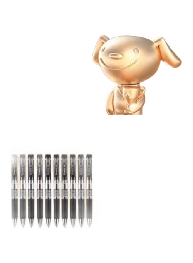 Comix 20-Pack Gel Pen, Retractable Pen With Bullet Tip, 0.5Mm Fine Point, For Meetings And Signatures, Black, Eb35