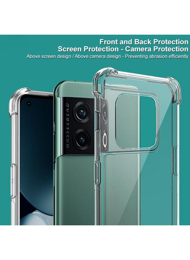 جرين تايجر جراب OnePlus 10 Pro 5G imak شامل بوسادة هوائية مضادة للصدمات مع واقي شاشة أسود شفاف - Image 4