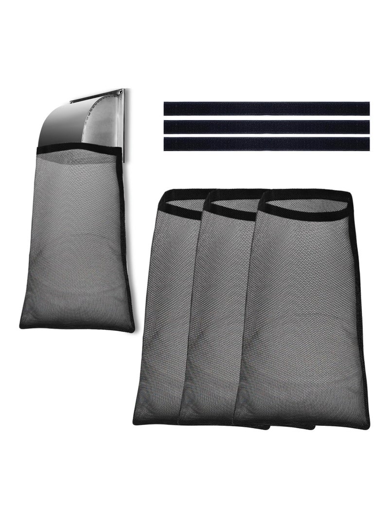 SOLARAE 3-Pack Outdoor Dryer Vent Lint Traps, Lint Dust Bags for Capturing Lint and Dust, Exterior Dryer Lint Covers for Efficient Ventilation (Black) - Image 5