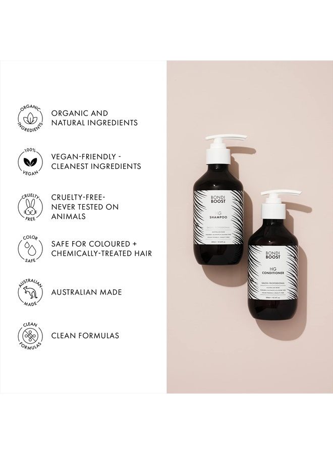BondiBoost HG Duo Shampoo + Conditioner Bundle [10.14fl oz each] - Improves Appearance for Thinning Hair - Volumizing + Hydrating + Nourishing - Sulfate/Paraben Free, for Women/Men - Australian Made - Image 2