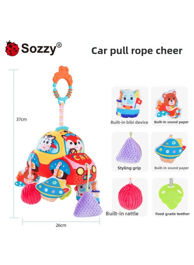 Sozzy Baby سحب حبل سحب لعبة سيارة معلقة سرير معلق لعبة طفل 0-1 سنة عربة أطفال قلادة لعبة-اللون: سيارة الرباط Lala Le - Image 5