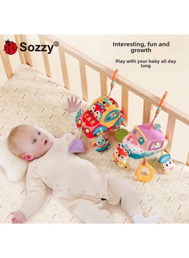 Sozzy Baby سحب حبل سحب لعبة سيارة معلقة سرير معلق لعبة طفل 0-1 سنة عربة أطفال قلادة لعبة-اللون: سيارة الرباط Lala Le - Image 1