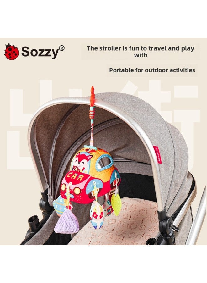 Sozzy Baby سحب حبل سحب لعبة سيارة معلقة سرير معلق لعبة طفل 0-1 سنة عربة أطفال قلادة لعبة-اللون: سيارة الرباط Lala Le - Image 3