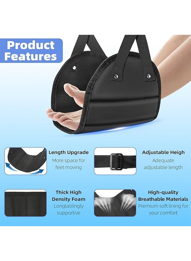 مجموعة واحدة من مستلزمات السفر للنساء والرجال، مسند قدم للطائرة باللون الأسود، مسند للقدمين، ملحقات أمتعة السفر، أدوات تنظيم مقعد تحت المكتب، رحلات طيران طويلة، منظم مقعد ضروري - Image 3