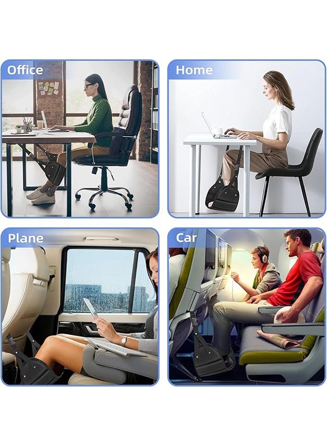 مجموعة واحدة من مستلزمات السفر للنساء والرجال، مسند قدم للطائرة باللون الأسود، مسند للقدمين، ملحقات أمتعة السفر، أدوات تنظيم مقعد تحت المكتب، رحلات طيران طويلة، منظم مقعد ضروري - Image 5