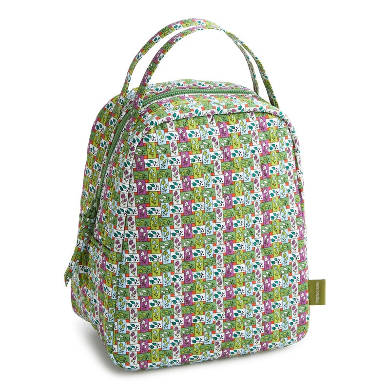 Vera Bradley Premium Cotton Lunch Bag, Ribbon Plaid, One Size - Image 1