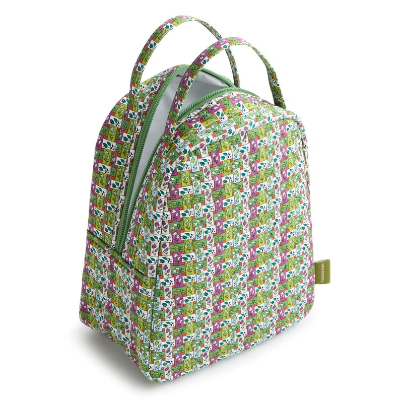 Vera Bradley Premium Cotton Lunch Bag, Ribbon Plaid, One Size - Image 3