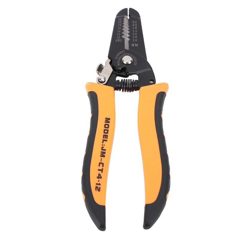 Carbon Steel Wire Stripper Cutter with Safety Lock for 10 22 AWG Solid Wires Professional Electrician Tool - Image 2
