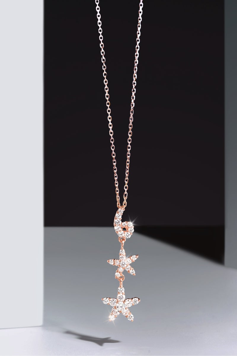 AWNL Twilight Whispers Necklace for Women – Pendant with White Zirconia Gemstone and Sterling Silver, Middle East Exclusive Collection - Image 3