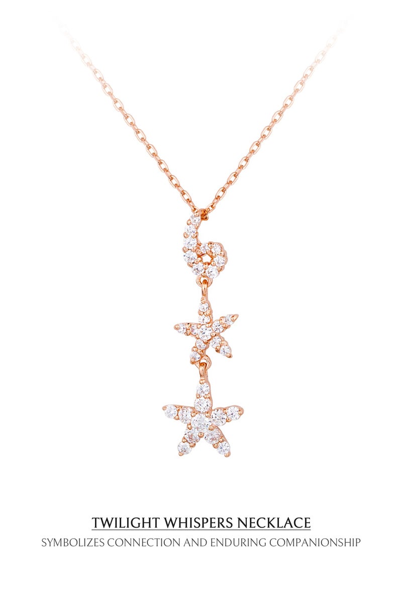 AWNL Twilight Whispers Necklace for Women – Pendant with White Zirconia Gemstone and Sterling Silver, Middle East Exclusive Collection - Image 4