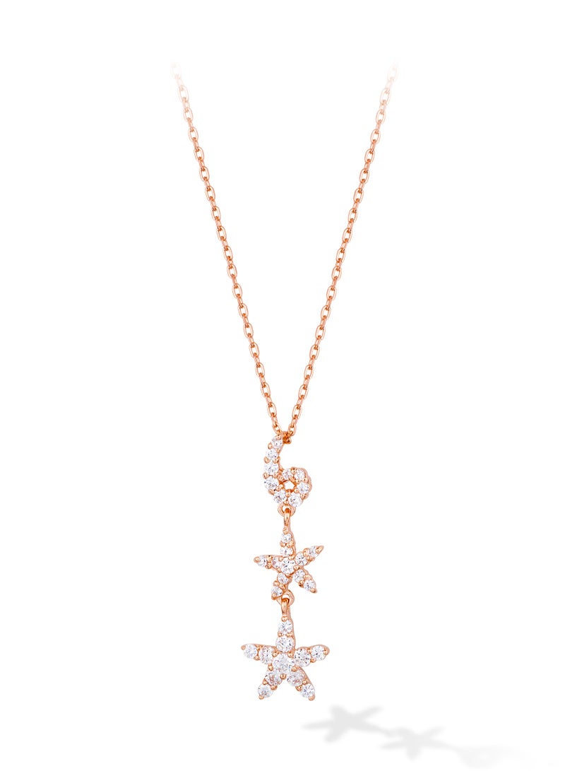 AWNL Twilight Whispers Necklace for Women – Pendant with White Zirconia Gemstone and Sterling Silver, Middle East Exclusive Collection - Image 2