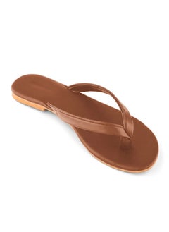 URBANA BROWN LEATHER SLIPPERS FOR WOMEN