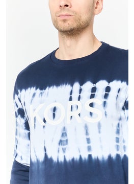 Michael Kors Men Crew Neck Ombre Long Sleeves Sweatshirt, Multicolor  - Image 3