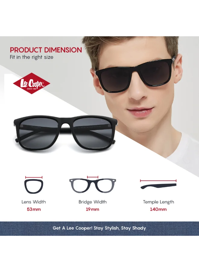 Lee Cooper Polarized Sunglasses Black Frame Gr. Grey Mirror Lens 53mm  - LC1040C03