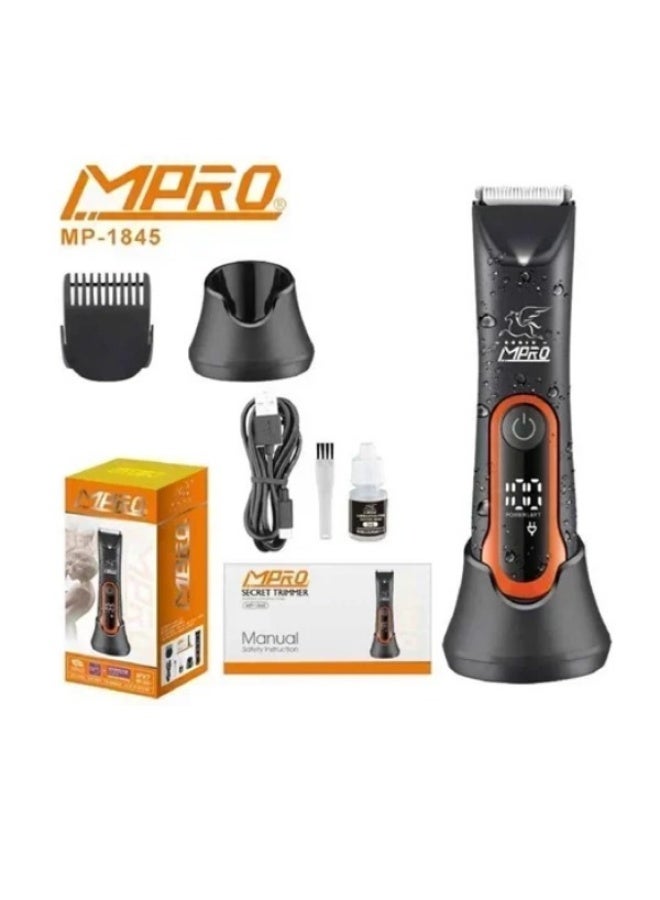 MPRO MBRO waterproof shaver, digital display, rechargeable, professional shaving kit for body and sensitive areas - Image 2