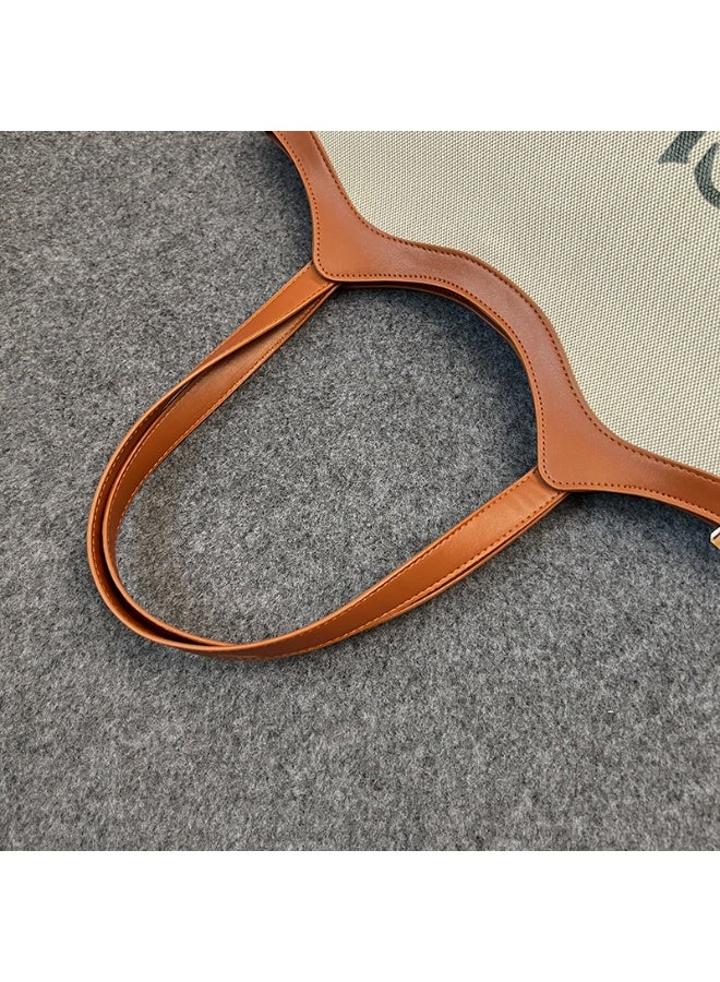 Chloe Chloé Tote Bag: Beige and Brown Color - Block with Branded Pouch - Image 5