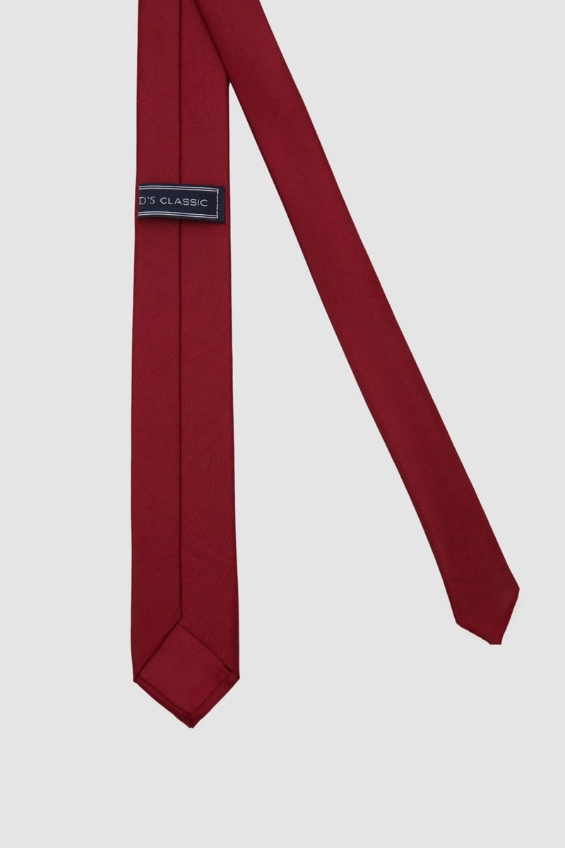 D'S DAMAT Claret Red Plain 5.5 cm Tie 0HF15ORTKRDUZ  - Image 2