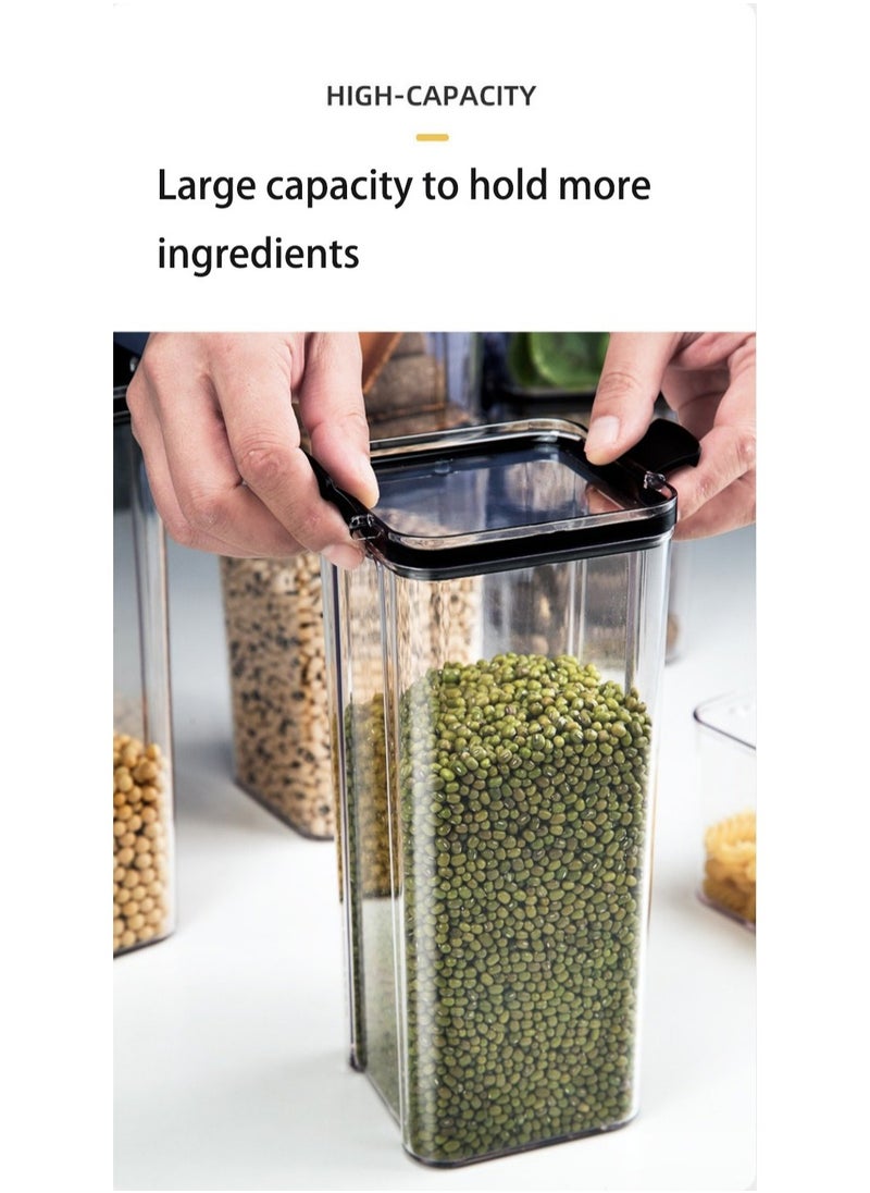 ZIMNEST - Set of 3 pieces 1300ML Airtight Food Storage with Lid, Double Sealed Thick storage Jar, Leak Proof, Easy to Clean, BPA Free, Kitchen and Other Storage - Image 1