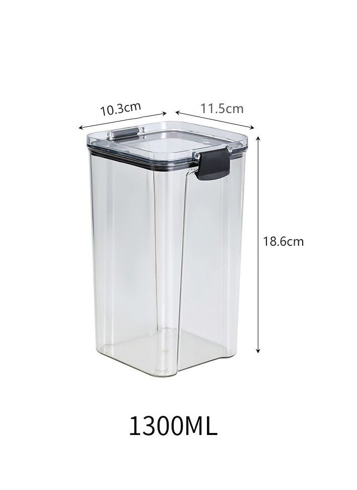 ZIMNEST - Set of 3 pieces 1300ML Airtight Food Storage with Lid, Double Sealed Thick storage Jar, Leak Proof, Easy to Clean, BPA Free, Kitchen and Other Storage - Image 1