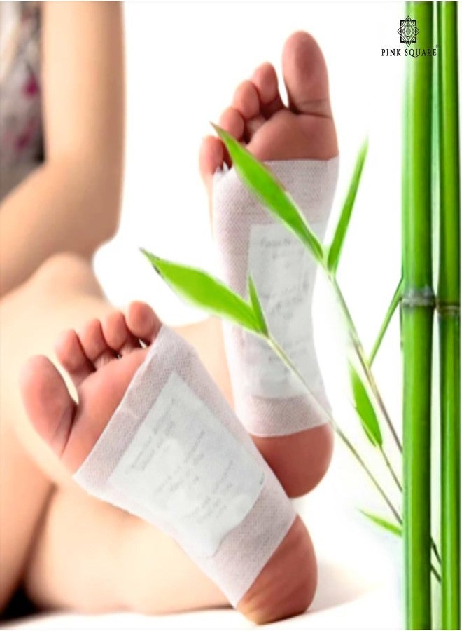 Pink Square Natural Cleaning Detox Foot Patches, Pain Free Foot Pads for Stress Relief Sleep, Remove Toxins Cleansing Detox Foot Patches Kit for Release Body 10 Patches Pack of 4 - Image 5