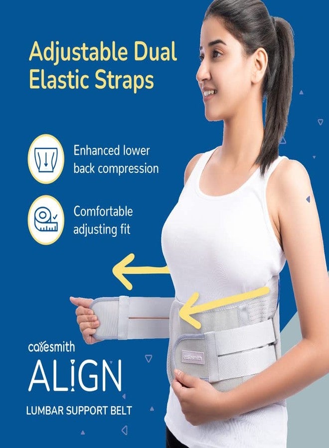 CARESMITH Align Lumbar Support Belt | 4 Sizes | Central Thick Metal Support | Back Belt for Back Pain | Back Pain Belt for Women & Men | Back Support Belt | Size 3 - Image 4