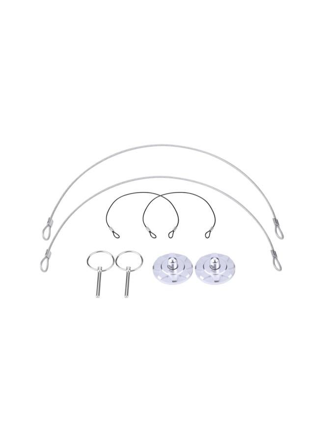 Quick Latch Hood Pins, 2PCs Universal CNC Aluminum Hood Latches Hood Lock Catch Latches Kit with Self-Adhesive Tape (Silver) - Image 1