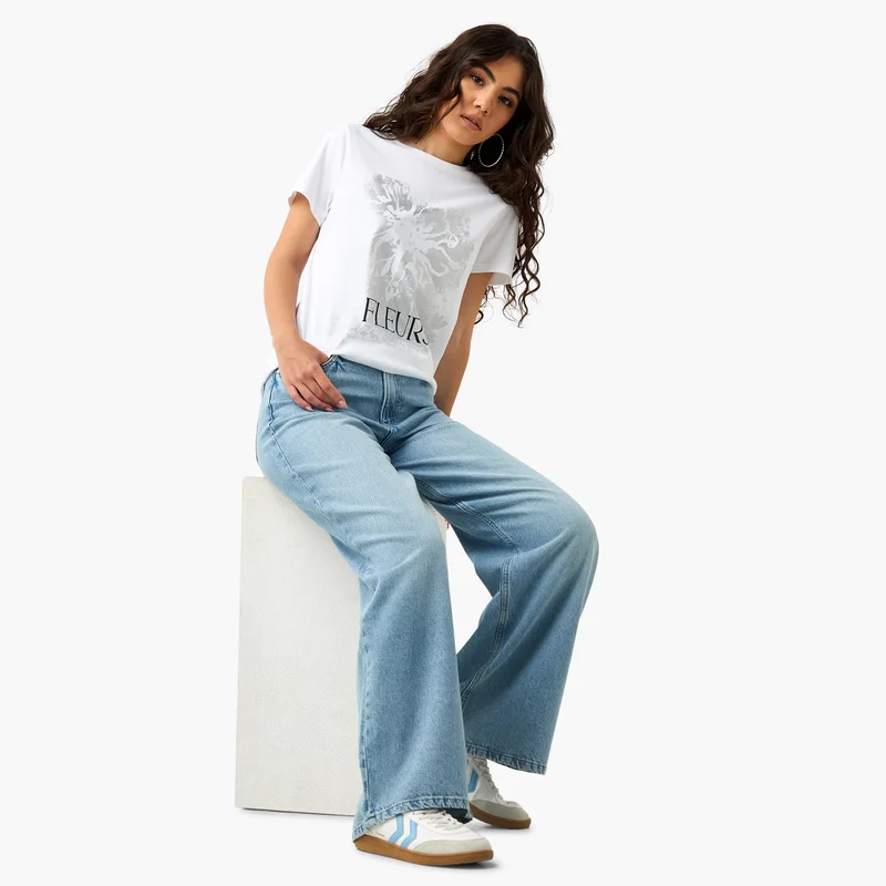 Lee Cooper Lee Cooper Wide Leg Jeans with Pockets