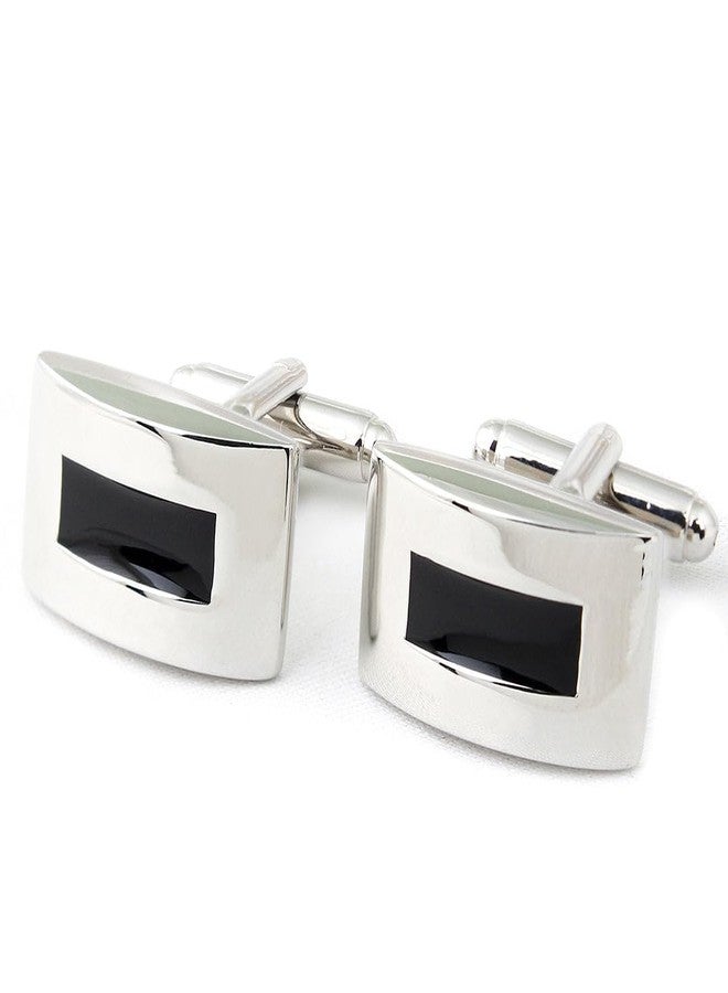 Peluche Sleek Beauty Silver Colored Cufflink and TiePin Set for Men - Image 5