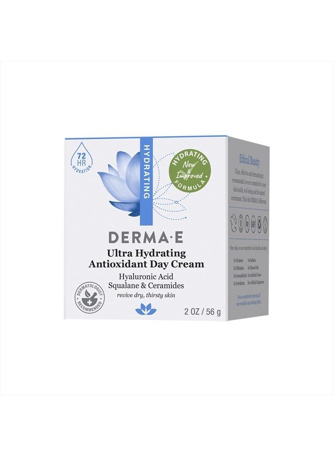 derma-e Ultra Hydrating Antioxidant Day Cream – Advanced Face Moisturizer with Anti-Aging Squalane, Hyaluronic Acid and Ceramides to Smooth and Nourish, 2 Oz - Image 3