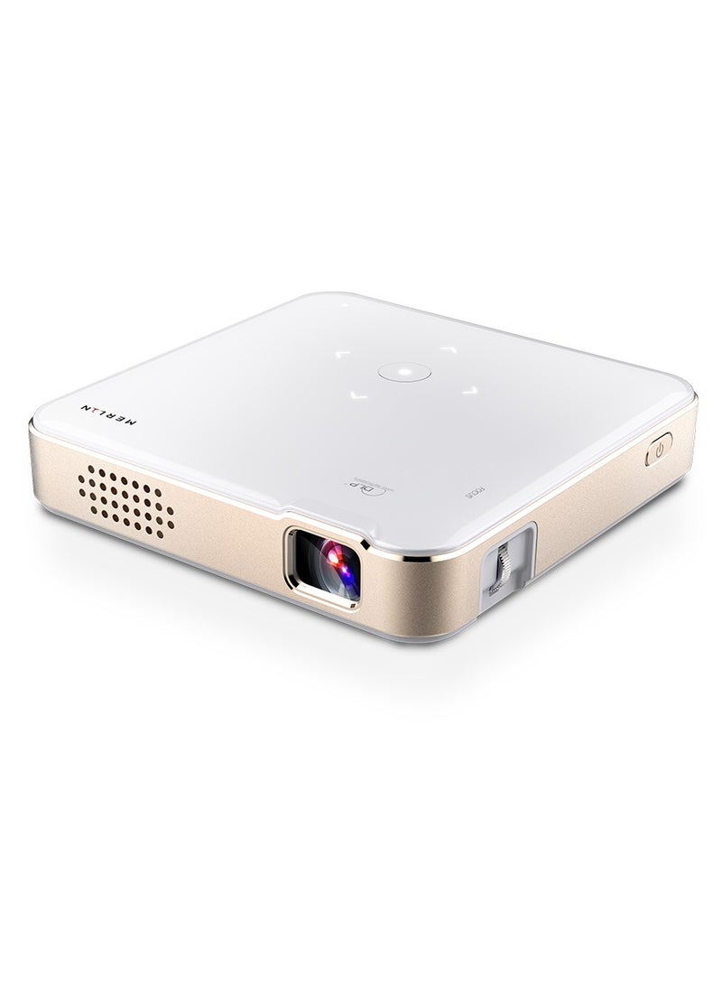 MERLIN Ultra Mini Wireless Projector | 1080P HD, DLP, Pocket Size, Built-in Speakers, Auto Keystone, Screen Mirroring, 120" Display, Portable, Rechargeable Battery 30000+ hrs Life Android Sticks - Image 1